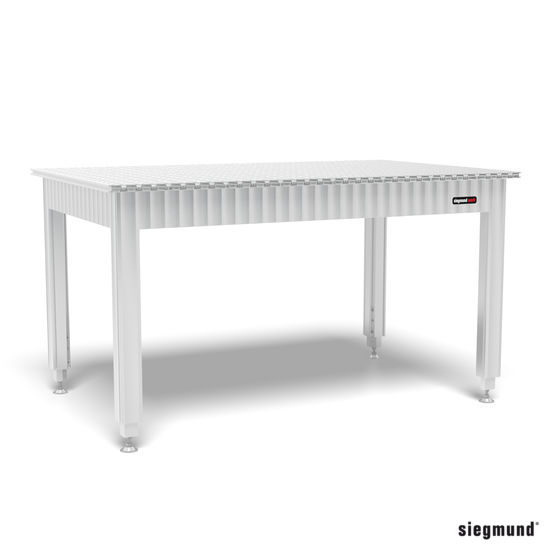 SIEGMUND Állítható magasságú Siegmund munkaasztal aluminium asztali profillal 1600x1000 termék fő termékképe